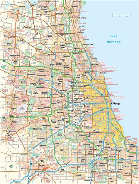 chicago counties map|streets of chicago map.